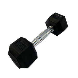 Mancuerna Hexagonal Goma negro de 1 kg a 50 Kg