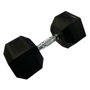 Mancuerna Hexagonal Goma negro de 1 kg a 50 Kg