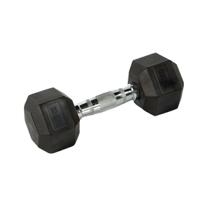 Mancuerna Hexagonal Goma negro de 1 kg a 50 Kg