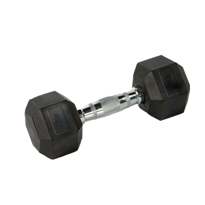 Mancuerna Hexagonal Goma negro de 1 kg a 50 Kg