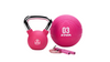 KIT funcional ZIVA Chic  Rosa y Turquesa (Ket 8 kgs + Balon Medicinal 3 kgs + Comba velocidad)