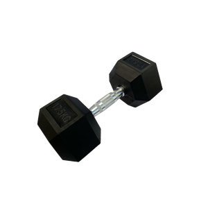 Mancuerna Hexagonal Goma negro  de 1 kg a 50 Kg