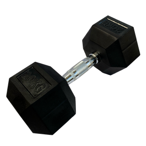Mancuerna Hexagonal Goma negro  de 1 kg a 50 Kg