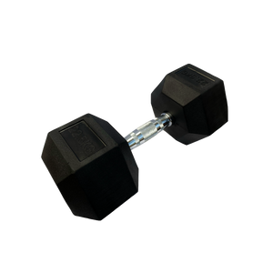 Mancuerna Hexagonal Goma negro  de 1 kg a 50 Kg