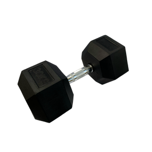 Mancuerna Hexagonal Goma negro  de 1 kg a 50 Kg