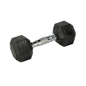 Mancuerna Hexagonal Goma negro  de 1 kg a 50 Kg