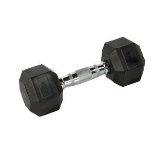 Mancuerna Hexagonal Goma negro  de 1 kg a 50 Kg